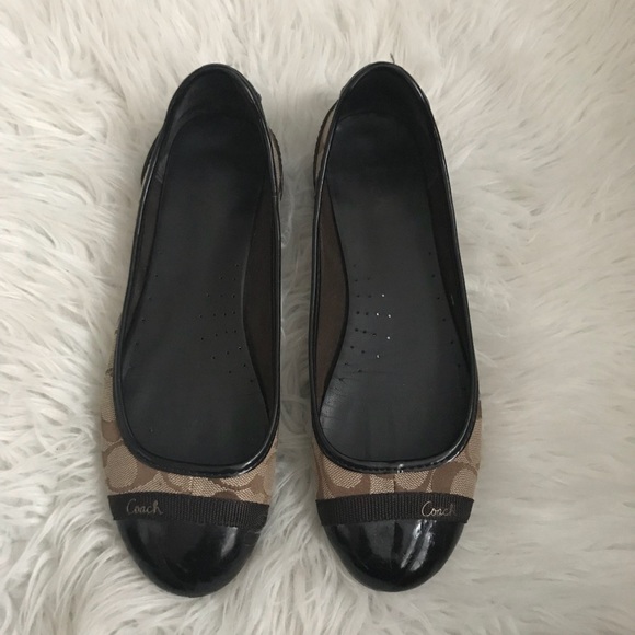 Coach Brown Flats - Picture 1 of 8